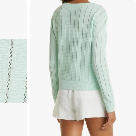 NWT Club Monaco Summer Mesh Chandails Black Sweater - Size Large - Picture 7 of 10